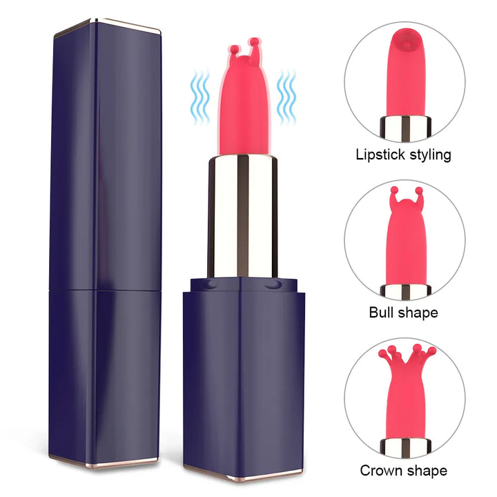 Lipstick-Shaped Vibrator for Clitoral and Nipple Stimulation - Rock Candy