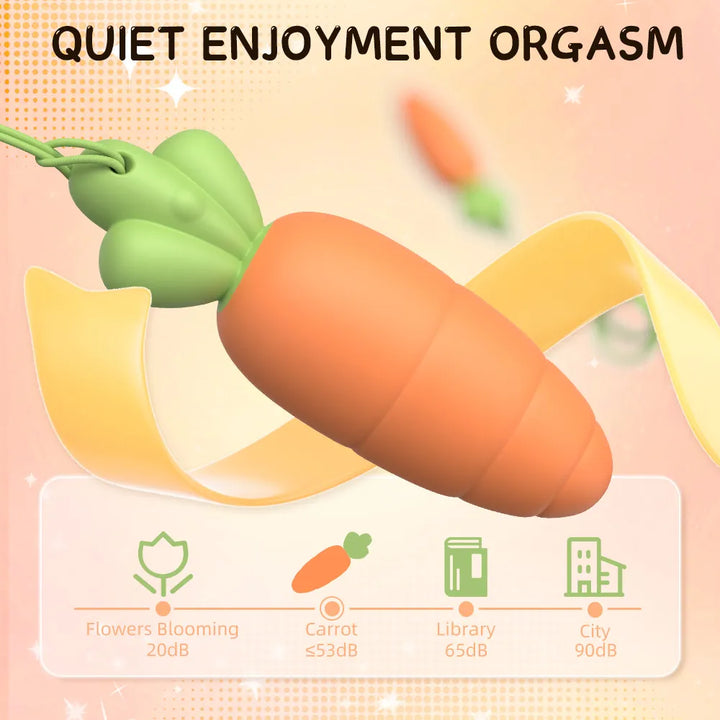 Playful Carrot Vibrating Egg for Dual Stimulation - Rock Candy