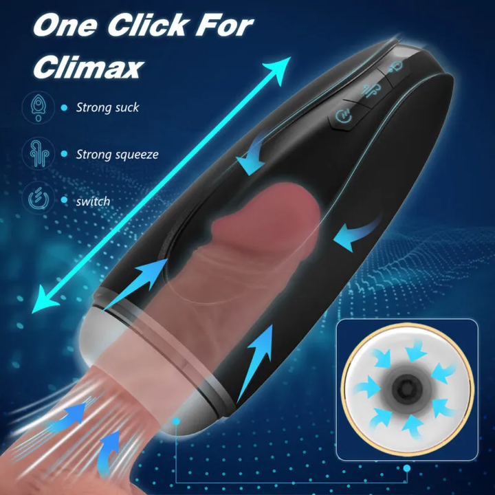 Magneto-Style Male Masturbator Suction Toy For Men - Rock Candy
